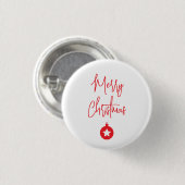 Frohe Weihnachten Familie Neujahrsbotschaft Button (Vorne & Hinten)