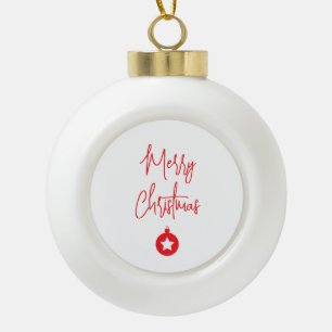 Frohe Weihnachten Familie Neujahrsbotschaft Keramik Kugel-Ornament