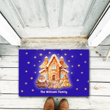 Frohe Weihnachten Familie Personalisiert Name Navy