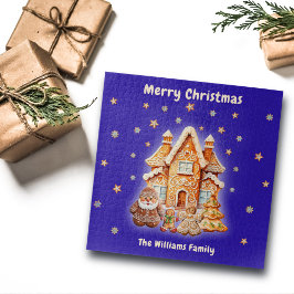 Frohe Weihnachten Familie Personalisiert Navy Name Puzzle