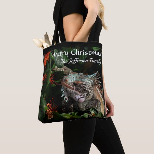 Frohe Weihnachten Familie Pet Tropical personalize Tasche (Von Nahem)