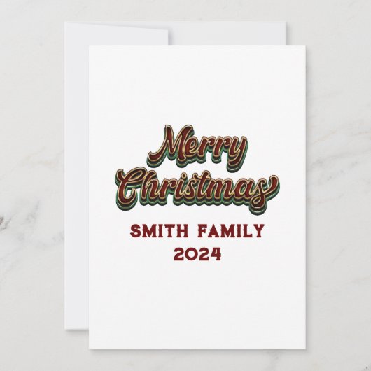 Frohe Weihnachten - Familienanpassung (Vorderseite)