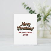 Frohe Weihnachten - Familienanpassung (Stehend Vorderseite)