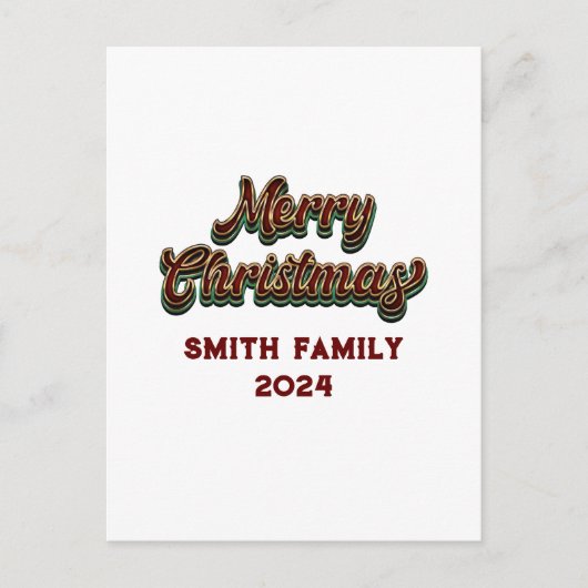 Frohe Weihnachten - Familienanpassung (Vorderseite)