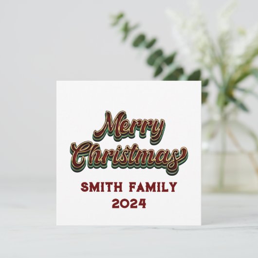 Frohe Weihnachten - Familienanpassung (Stehend Vorderseite)