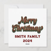 Frohe Weihnachten - Familienanpassung (Rückseite)