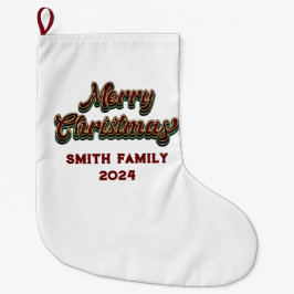 Frohe Weihnachten - Familienanpassung Großer Weihnachtsstrumpf