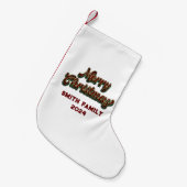 Frohe Weihnachten - Familienanpassung Kleiner Weihnachtsstrumpf (Vorderansicht (hängend))