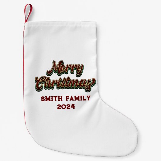 Frohe Weihnachten - Familienanpassung Kleiner Weihnachtsstrumpf (Vorderseite)