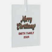 Frohe Weihnachten - Familienanpassung Ornament Aus Glas (Vorderseite Rechts)