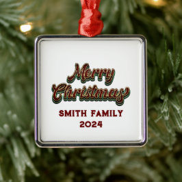 Frohe Weihnachten - Familienanpassung Ornament Aus Metall