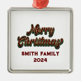 Frohe Weihnachten - Familienanpassung Ornament Aus Metall