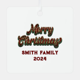 Frohe Weihnachten - Familienanpassung Ornament Aus Metall