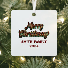 Frohe Weihnachten - Familienanpassung Ornament Aus Metall