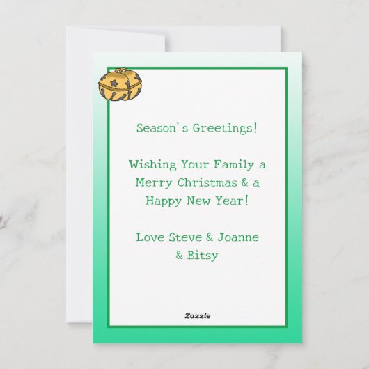 Frohe Weihnachten | Familienbild Personalisiert (Rückseite)