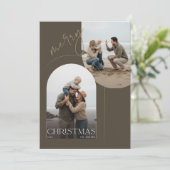 Frohe Weihnachten Familienfoto-Grüße (Stehend Vorderseite)