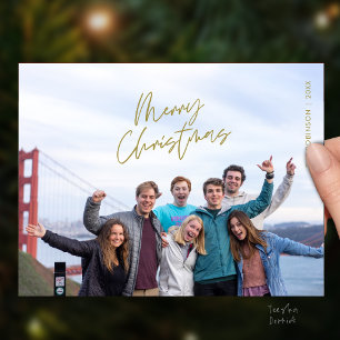 Frohe Weihnachten Familienfoto, modern minimalisti Postkarte