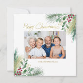 Frohe Weihnachten Familiengrün Foto Urlaub (Vorderseite)