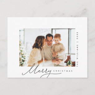 Frohe Weihnachten, Familienjubiläum, Minimalistisc Postkarte