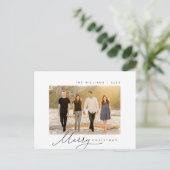 Frohe Weihnachten, Familienjubiläum, Minimalistisc Postkarte (Stehend Vorderseite)