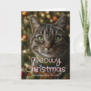 Frohe Weihnachten Familienkatzenfoto
