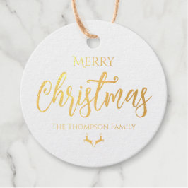 Frohe Weihnachten| Familienname Geschenkanhänger