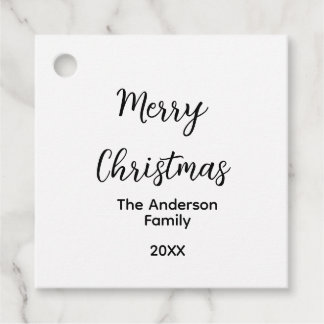 Frohe Weihnachten Familienname Jahr Text individue Geschenkanhänger