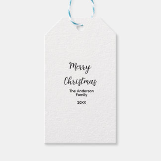 Frohe Weihnachten Familienname Jahr Text individue Geschenkanhänger