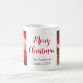 Frohe Weihnachten Familienurlaub Foto Roter Text Kaffeetasse (Mittel)
