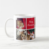 Frohe Weihnachten Familienurlaub Foto Weißer Text Kaffeetasse (Links)