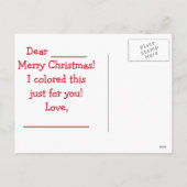 Frohe Weihnachten färben mich Karte (Schneemänner) (Rückseite)