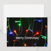 "Frohe Weihnachten" farbenfrohe Lichtkarte (Vorne/Hinten)