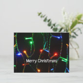 "Frohe Weihnachten" farbenfrohe Lichtkarte (Stehend Vorderseite)