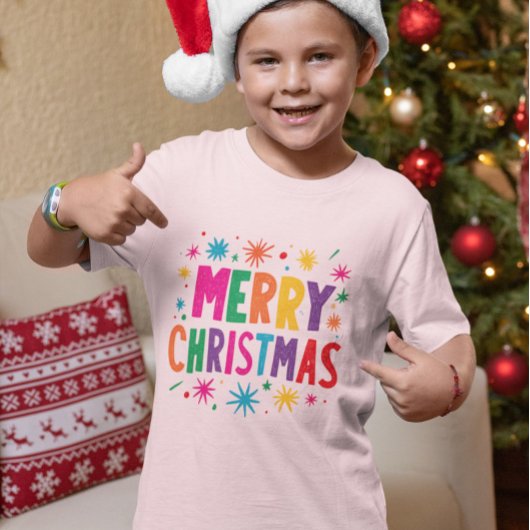 Frohe Weihnachten - farbenfrohe Weihnachtsgrün T-Shirt