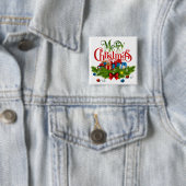 Frohe Weihnachten, farbenfrohes Design, Button (Beispiel)