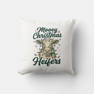 Frohe Weihnachten Färsen Lustiges Kuh-Weihnachtsde Kissen