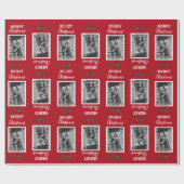 Frohe Weihnachten Feierlich individuelles Foto - R Geschenkpapier (Flach)