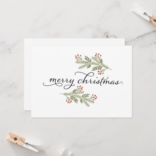Frohe Weihnachten | Feierliche Begrüßung (Vorderseite/Rückseite Beispiel)