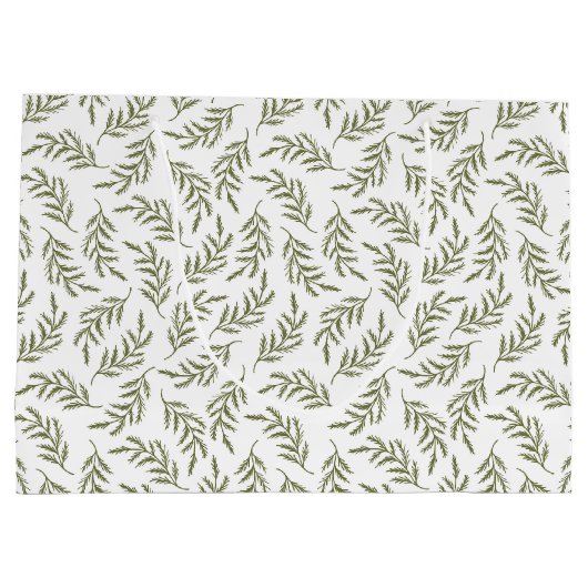 Frohe Weihnachten Feierliche Cypress Pattern Urlau Große Geschenktüte (Rückseite)