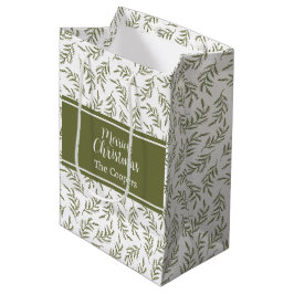 Frohe Weihnachten Feierliche Cypress Pattern Urlau Mittlere Geschenktüte