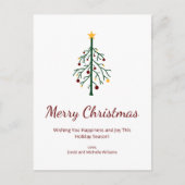 Frohe Weihnachten Feierliche Evergreen Tree Retro (Vorderseite)