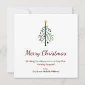Frohe Weihnachten Feierliche Evergreen Tree Retro (Vorderseite)