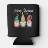 Frohe Weihnachten Feierliche farbenfrohe Gnomes Bl Dosenkühler (Rückseite)