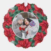 Frohe Weihnachten Feierliche Individuelle Name Fot Ornament Karte (Rückseite)