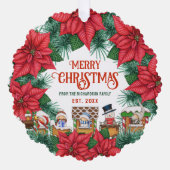 Frohe Weihnachten Feierliche Individuelle Name Fot Ornament Karte (Vorderseite)