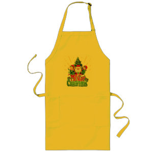 "Frohe Weihnachten - Feierliche Weihnachten & Elfe Lange Schürze
