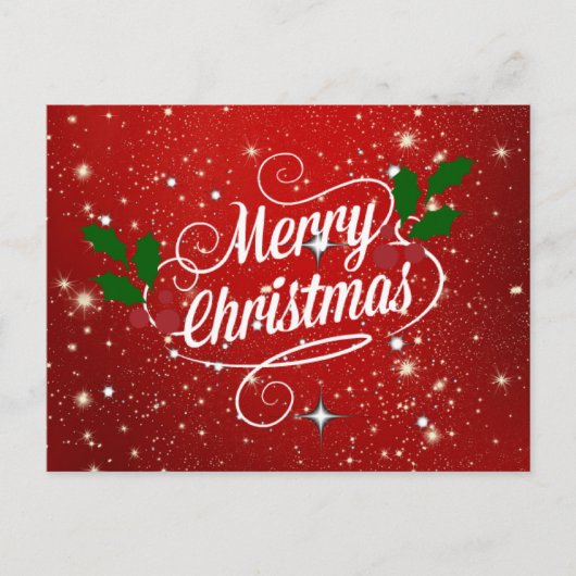 Frohe Weihnachten, Feiern, Postkarte (Vorderseite)