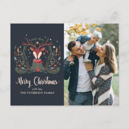 "Frohe Weihnachten" Feiertag Hirschweihnacht Feiertagspostkarte
