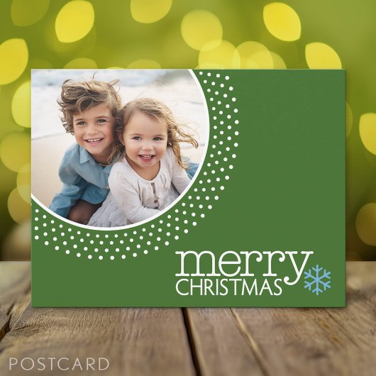 Frohe Weihnachten - Feiertage Foto Punkte Postkart