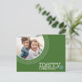 Frohe Weihnachten - Feiertage Foto Punkte Postkart (Stehend Vorderseite)